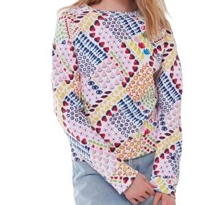Champion X Susan Alexandra Fruits and Flowers Reverse Weave Crewneck Pullover